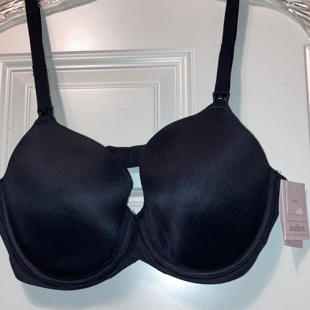 Auden Black Molded Nursing T-Shirt Bra with Light Padding 34D NWT‎